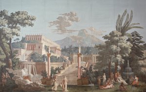 Tapetendesign, das Telemachus darstellt