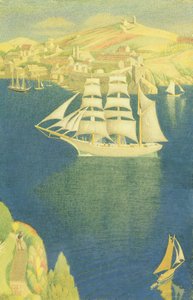 Die weiße Bark in Fowey von Joseph Edward Southall