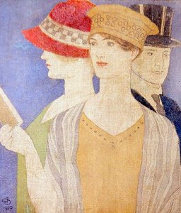 Besucher einer Ausstellung von Joseph Edward Southall