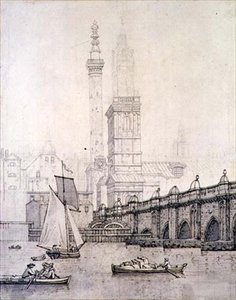 Alte London Bridge und das Monument