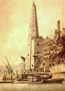 Der alte Wasserturm bei York Buildings, Whitehall, 20. Mai 1791 von Joseph Farington
