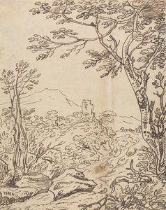 Bäume und ein entferntes Schloss