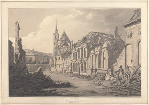 Ansicht des Klarissenklosters in Valenciennes nach der Belagerung von Joseph Farington