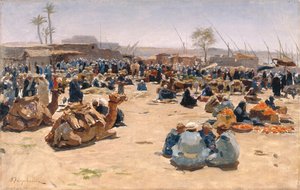 Markt am Nil, ca. 1893 von Joseph Farquharson
