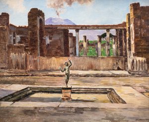 Das Haus des Fauns in Pompeji von Joseph Felix Bouchor