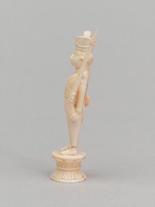 Weißer Bauer, Schachfigur, Indien, um 1820