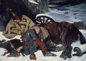 Szene vom Rückzug aus Russland