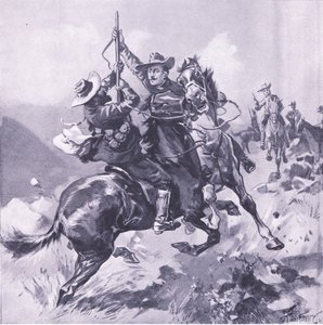 Die Gefangennahme von Feldkornett Swanepool, Illustration aus After Pretoria: The Guerilla War, 1902