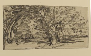 Studie von Bäumen, 1870 von Joseph Frank Currier