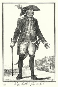 Was zum Teufel machst du da? (Stich) von Joseph Franz von (after) Goez