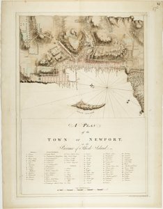 Ein Plan der Stadt Newport in der Provinz Rhode Island
