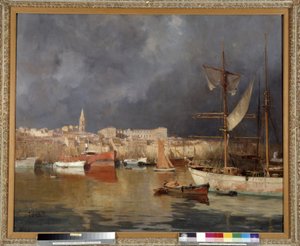 Le Vieux Port in Marseille bei stürmischem Wetter