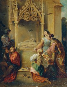 Am Grab von Walther von der Vogelweide