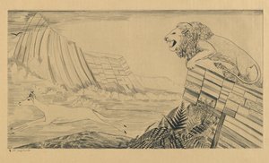 Löwe und Gazelle von Joseph Hecht