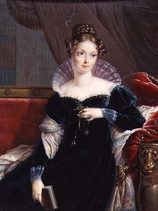 Lady George William Russell mit einem Buch, ca. 1817 von Joseph Heigel