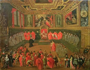 Audienz beim Dogen im Kollegium des Dogenpalastes von Joseph Heintz