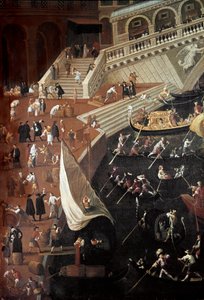 Regatta an der Ponte di Rialto in Venedig (Detail) von Joseph Heintz