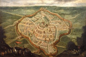 Karte der Stadt Udine, Mitte des 17. Jahrhunderts