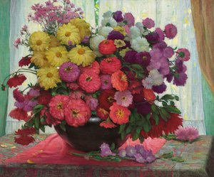 Schale mit Blumen