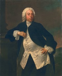 Mann in einer weißen Seidenweste, ca. 1745-50 von Joseph Highmore