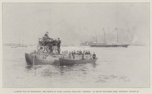 Eine neuartige Art zu reisen, der Prinz von Wales landet von der Osborne im Mount Edgcumbe Park, Samstag, 27. August von Joseph Holland Tringham