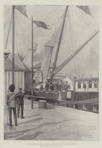 Zurück nach Erin, die Königin kurz vor der Landung im Hafen von Kingstown von Joseph Holland Tringham