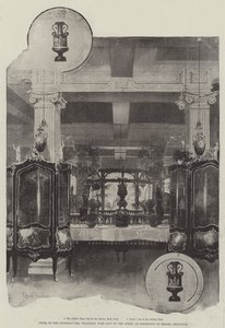 China der viktorianischen Ära, einschließlich Vase, geliehen von der Königin, ausgestellt bei Messers Phillips von Joseph Holland Tringham