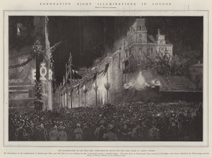 Krönungsnacht-Illuminationen in London von Joseph Holland Tringham