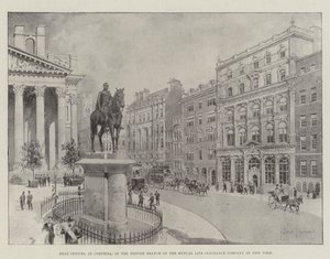 Hauptbüros in Cornhill, der britischen Niederlassung der Mutual Life Insurance Company of New York