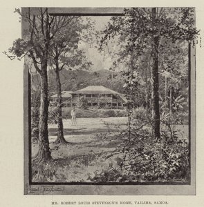 Das Zuhause von Mr. Robert Louis Stevenson, Vailima, Samoa von Joseph Holland Tringham