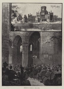 Wiedereröffnung der Kirkstall Abbey, Leeds von Joseph Holland Tringham