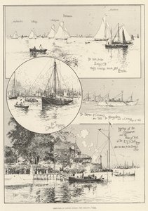 Skizzen in Cowes während der Regattawoche von Joseph Holland Tringham
