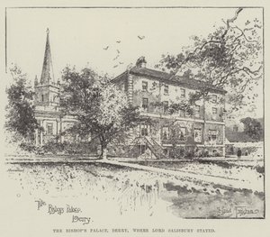 Der Bischofspalast, Derry, wo Lord Salisbury übernachtete von Joseph Holland Tringham