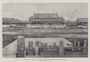 Die Krise in China, einer der Höfe des Kaiserpalastes in Peking von Joseph Holland Tringham