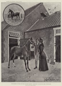 Die Prinzessin von Wales und ihr Lieblingsjährling Alexandra auf der Gestütsfarm, Sandringham von Joseph Holland Tringham