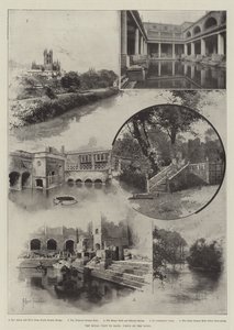 Der königliche Besuch in Bath, Ansichten der Stadt von Joseph Holland Tringham