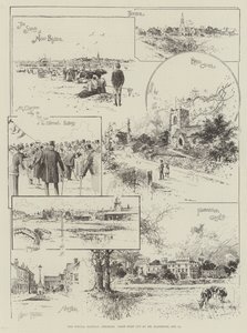 Die Wirral Railway, Cheshire, Erster Spatenstich durch Mr. Gladstone, 21. Oktober von Joseph Holland Tringham