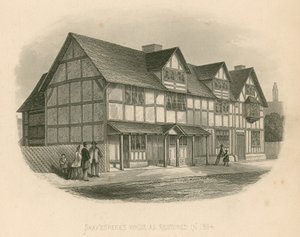 Shakespeares Haus, restauriert 1864 von Joseph Kenny Meadows