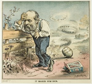 Es macht ihn krank, aus Puck von Joseph Keppler