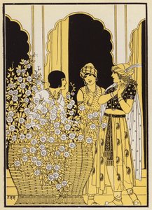 Floire et Blancheflor (Farblithographie) von Joseph Kuhn Regnier