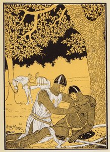Guillaume und sein Neffe Vivien (Farblithographie) von Joseph Kuhn Regnier