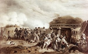 Kampf von Bastan: Die Franzosen unter General Moncey gegen die Spanier. Die Konfrontation fand am 24. Juli im Bastan-Tal statt