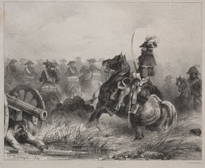 Kavallerieszene, 1836 von Joseph Louis Hippolyte Bellange