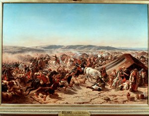 Eroberung Algeriens (1830-1847): „Eroberung der Smalah von Abd el Kader durch den Herzog von Aumale in Taguin von Joseph Louis Hippolyte Bellange