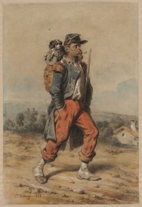 Soldat mit Hund, 1853