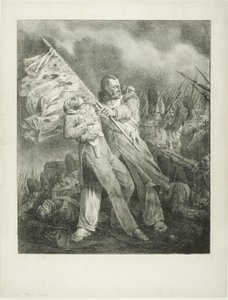 Der verwundete Fahnenträger von Joseph Louis Hippolyte Bellange