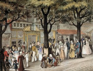 Spaziergang auf einem Boulevard in Paris im Jahr 1819