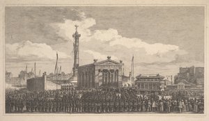 Zeremonie der Einweihung der Julisäule, 1840, 1840 von Joseph Louis Trimolet