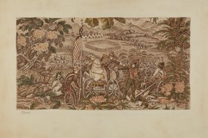 Historischer bedruckter Stoff von Joseph Lubrano