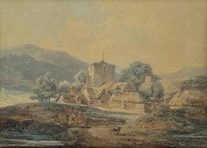 Eine Dorfkirche auf dem Land von Joseph Mallord William Turner